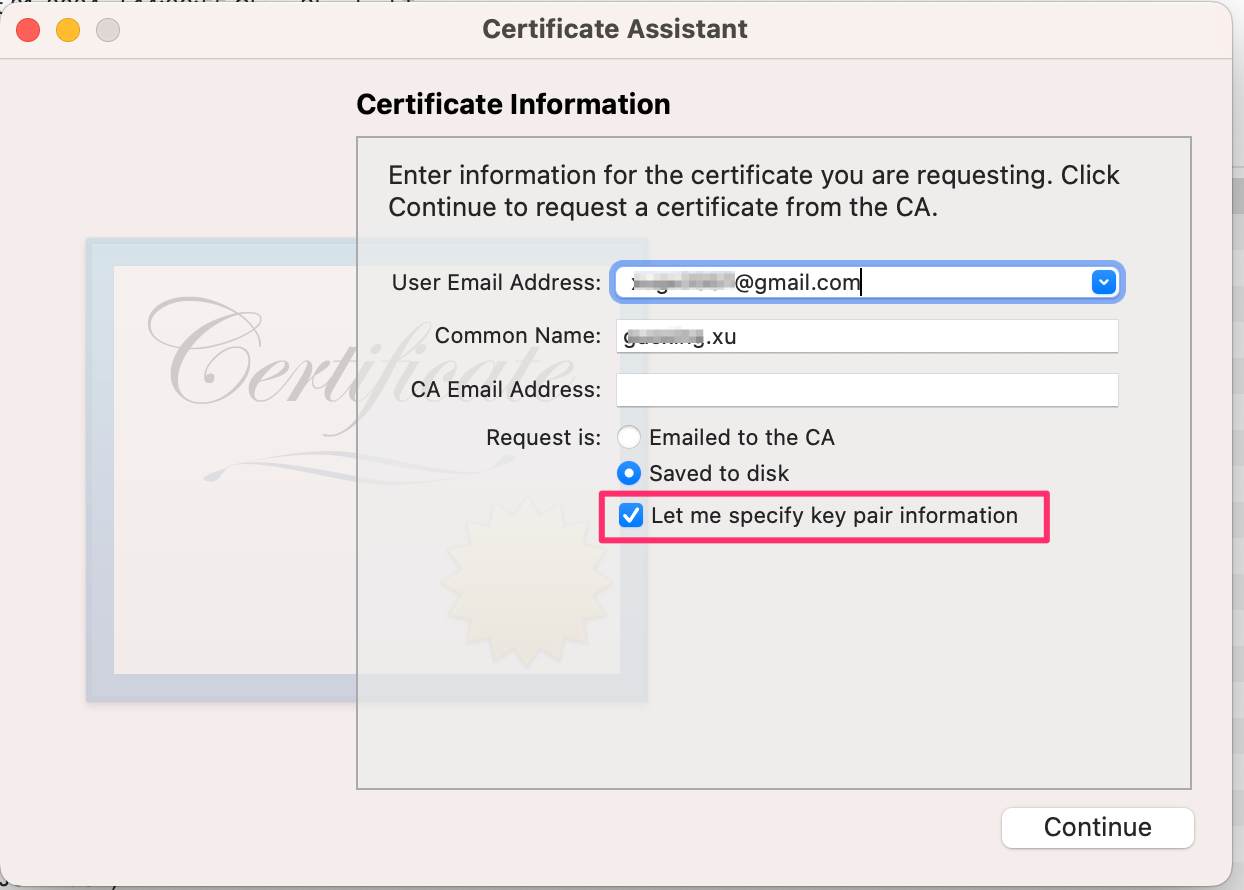 create apple pay Certificate Signing Request